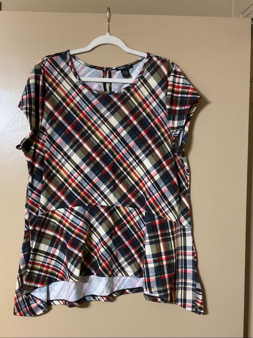 Robert Louis Plaid Short-Sleeve Tunic